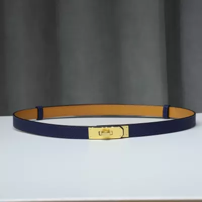 Kelly 18 Belt Bleu saphir Epsom GHW