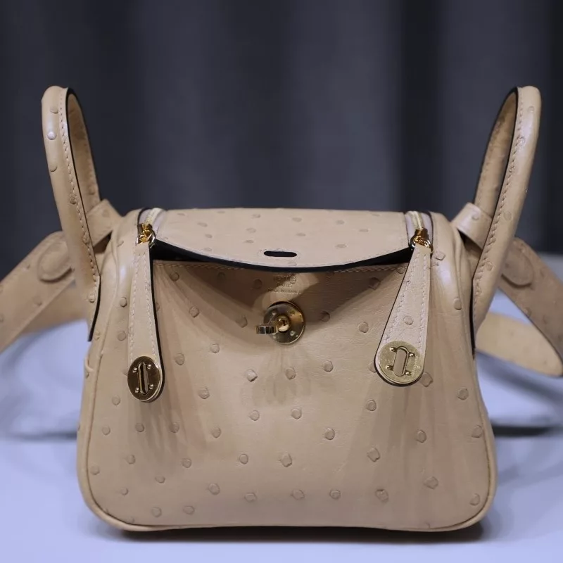 0M Chai Ostrich Lindy Mini With Ghw