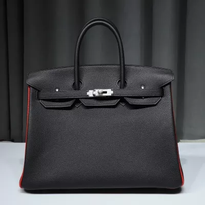 CK89 Nior Togo And S3 Rouge Coeur Interior Birkin 35 With Phw