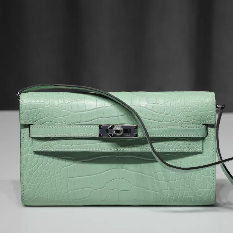6U Vert D Eau Matte Aligator Crocodile Kelly To Go With PHW