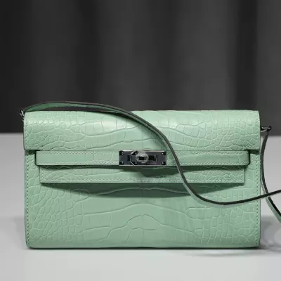 6U Vert D Eau Matte Aligator Crocodile Kelly To Go With PHW