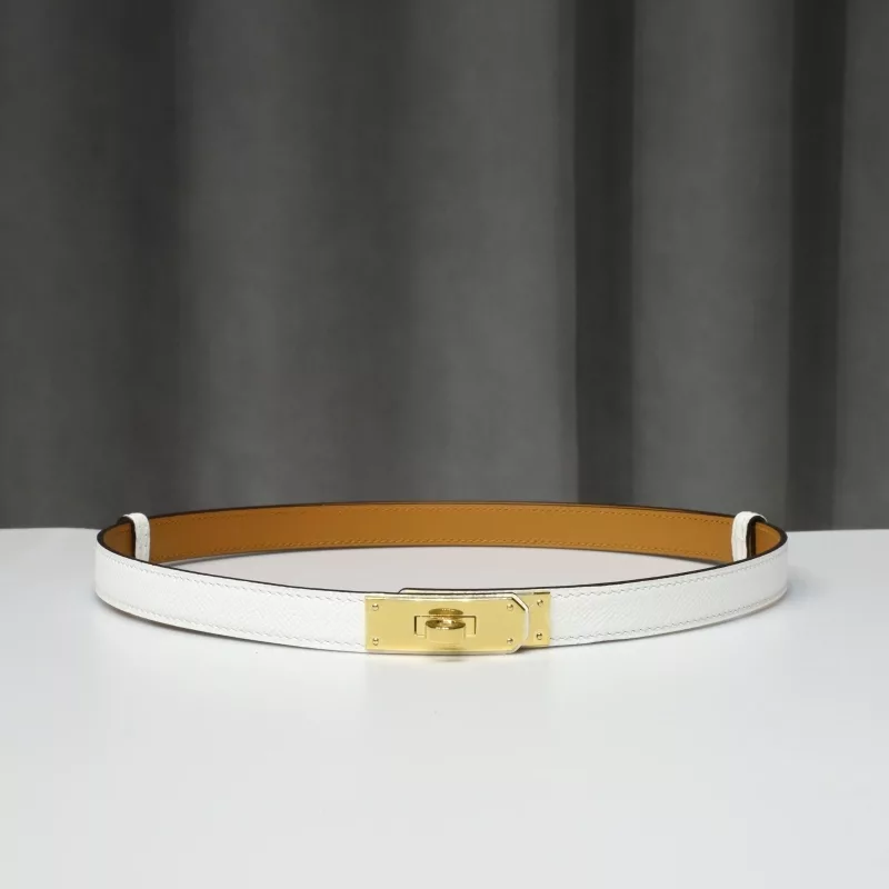 Kelly 18 Belt Blanc Epsom GHW