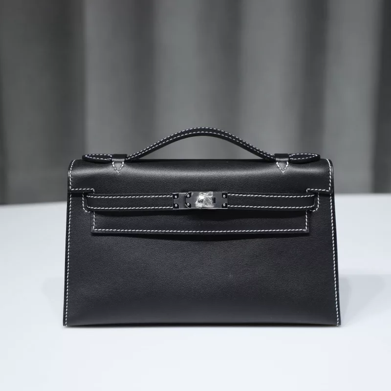 CK89 Nior swift Kelly Pochette With Phw contrast stitching