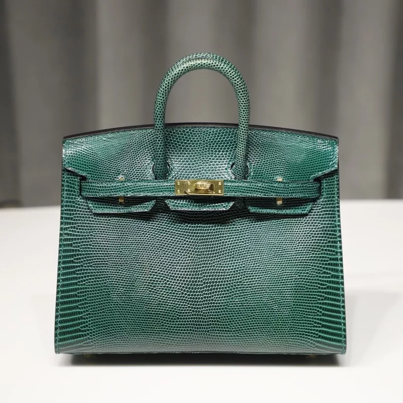 6O Vert Cypres Lizard Birkin 20 Sellier With PHW