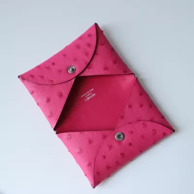 E5 Rose Tyrien Calvi Ostrich With Phw
