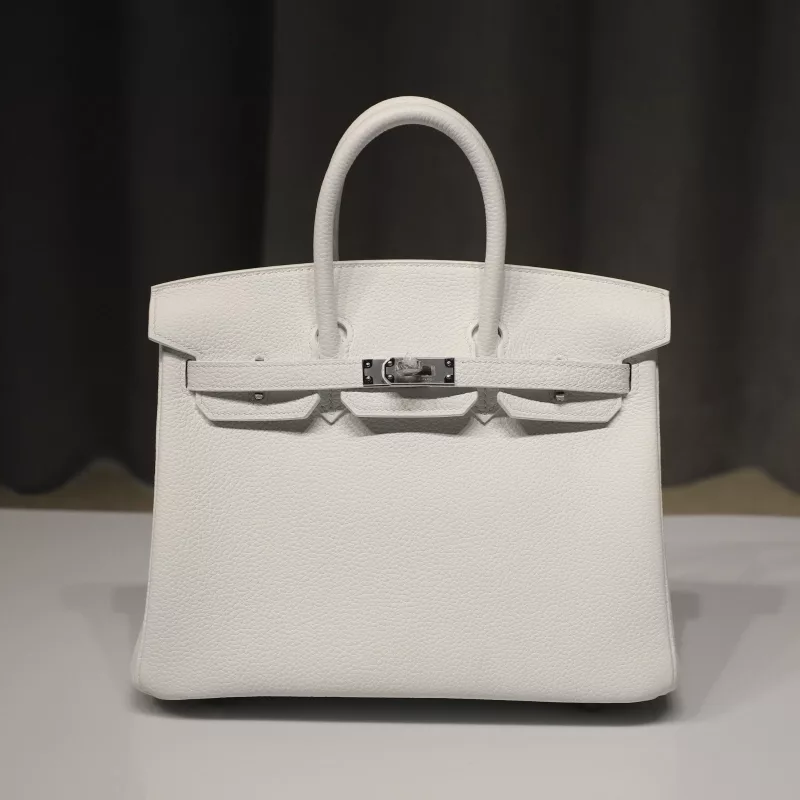 01 Blanc Togo Birkin 25 With Phw