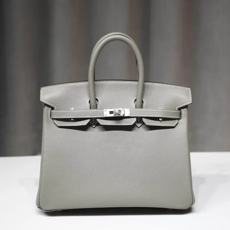 0L Gris Meyer & c80 Gris pearl interior Togo Birkin25 with brushed phw