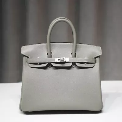 0L Gris Meyer & c80 Gris pearl interior Togo Birkin25 with brushed phw