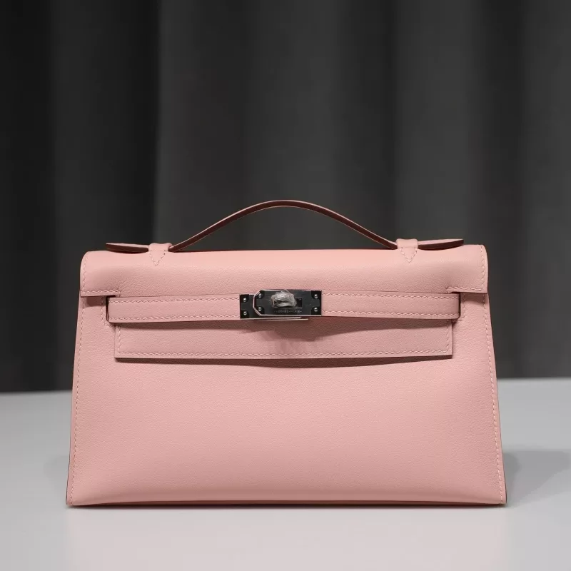 3Q Rose Sakura swift kelly pochette with phw