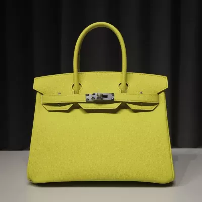 9R Lime Epsom Retourne Birkin30 with PHW