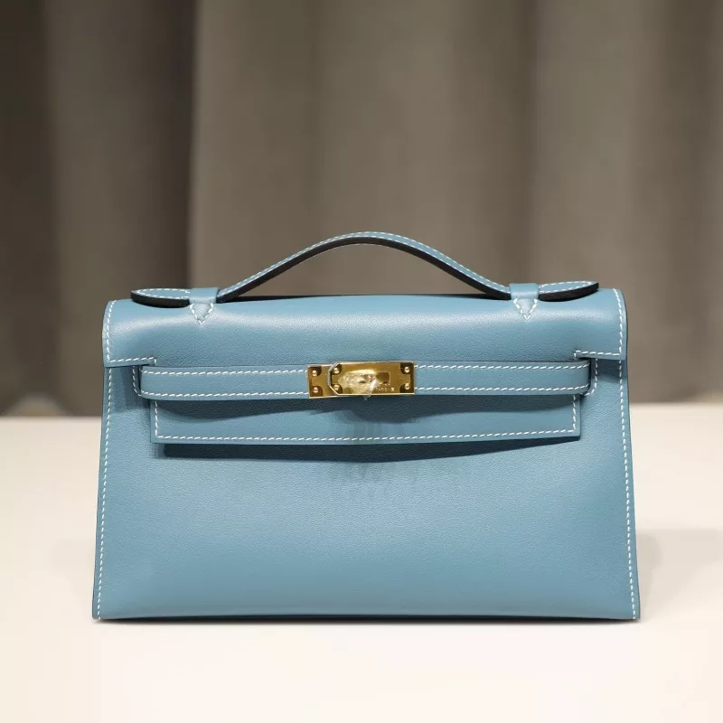 blue jean swift kelly pochette with ghw