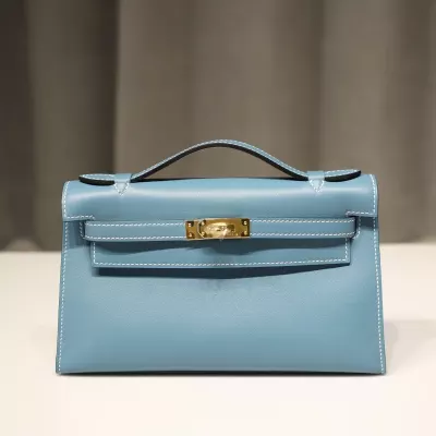 blue jean swift kelly pochette with ghw
