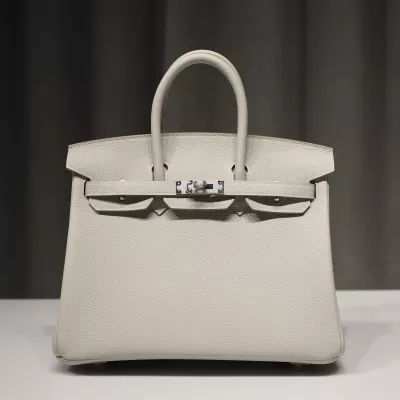 C80 Gris Pearl Togo Birkin 25 with PHW