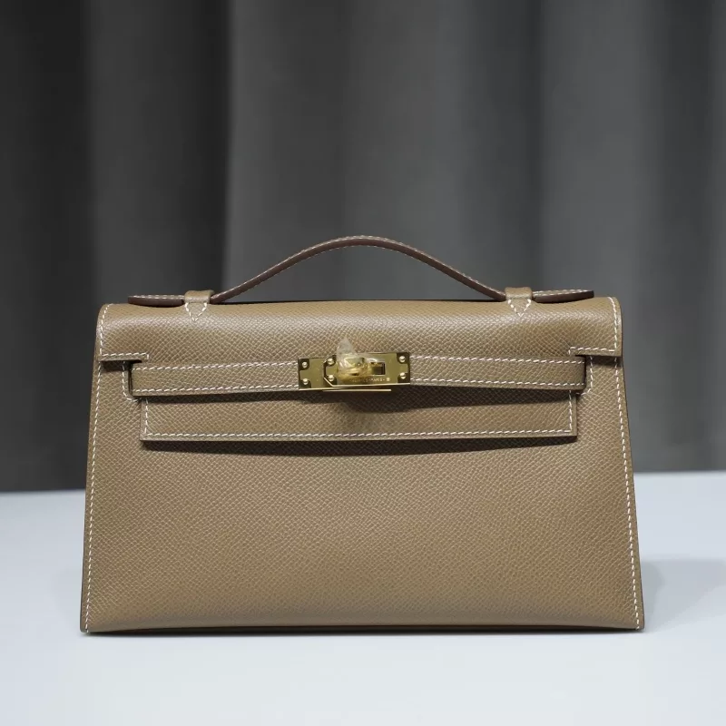 ck18 etoupe epsom kelly pochette with ghw