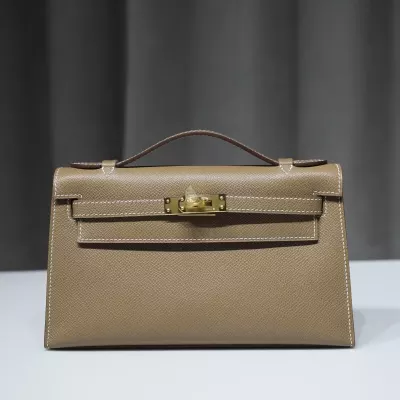 ck18 etoupe epsom kelly pochette with ghw