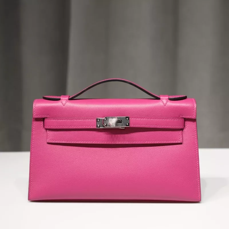 L3 rose pourple swift kelly pochette with phw