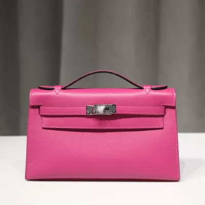 L3 rose pourple swift kelly pochette with phw