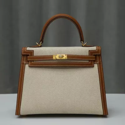 C37 Gold Barenia &amp;Canvas Kelly25 With GHW