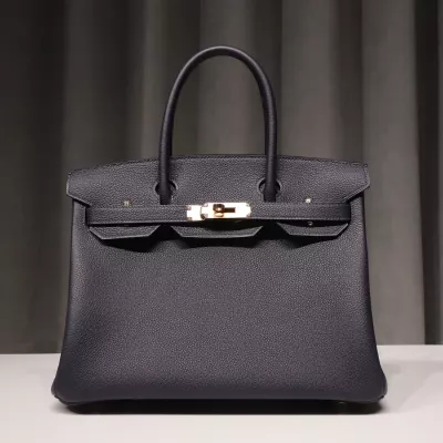 2z Blue Nuit Togo Birkin 30 with RGHW