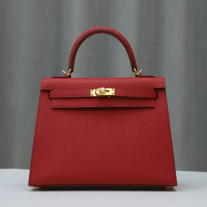 Q5 Rouge Casaque Epsom Kelly 25 Sellier With GHW