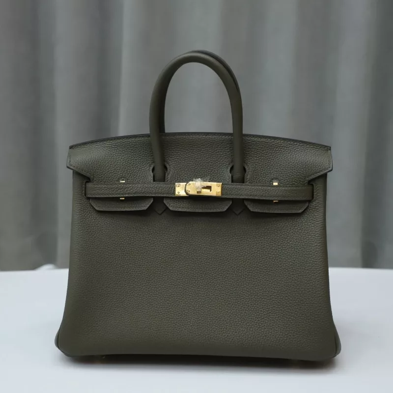 C6 Vert De Gris Togo Birkin 25 With GHW