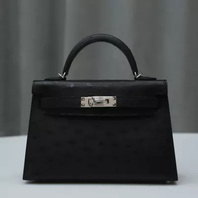 CK89 Nior Ostrich Kelly Mini II With PHW