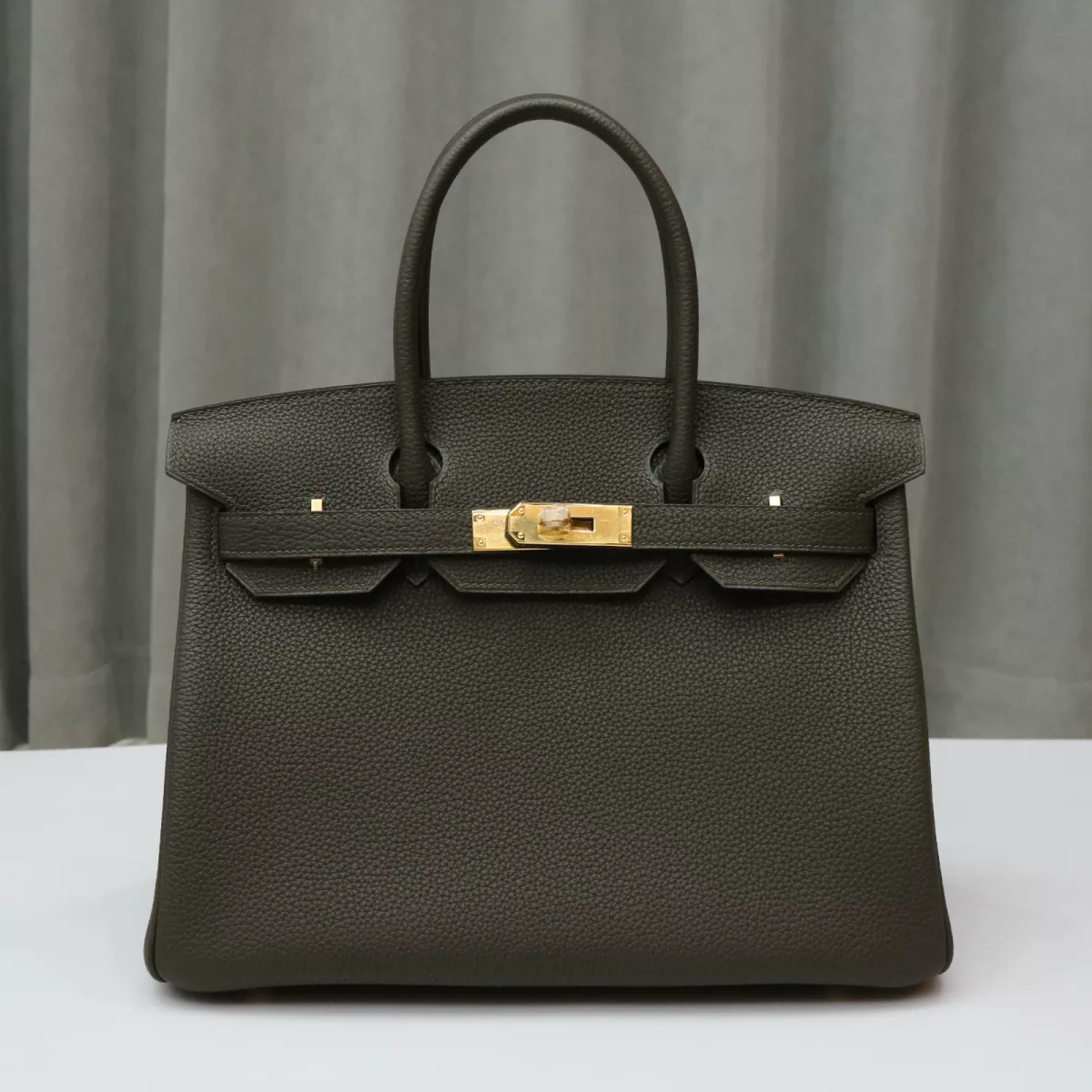C6 Vert de Gris & 5R Rose Shocking interior togo birkin 30 GHW