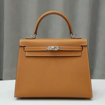 C37 GOLD epsom kelly 25 sellier with phw