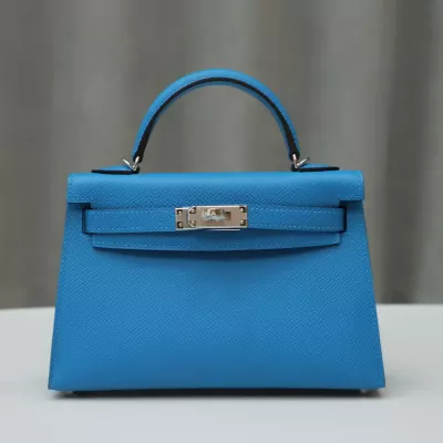 0F Blue Frida epsom kelly mini with phw