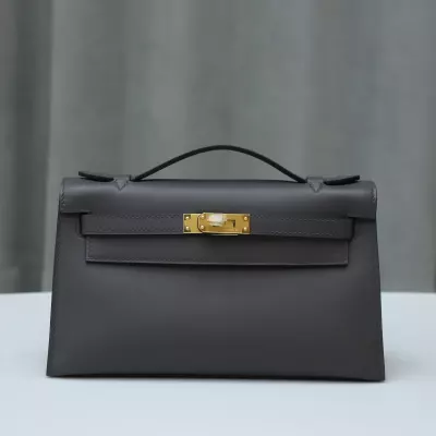 88 Graphite swift kelly pochette with Ghw