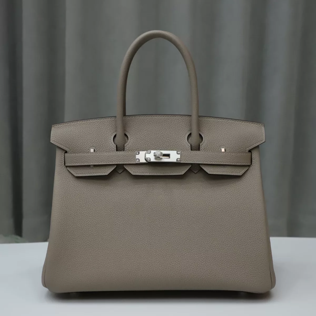 M8 Gris AsphaIte togo & c80 gris pearl interior birkin 30 with phw