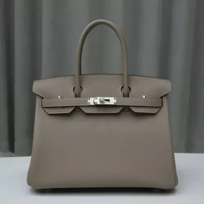 M8 Gris AsphaIte togo &amp; c80 gris pearl interior birkin 30 with phw