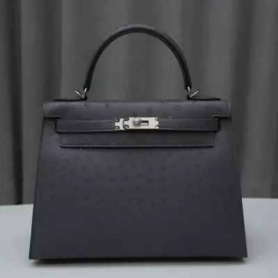 82 Gris Agate ostrich Kelly 28 with PHW