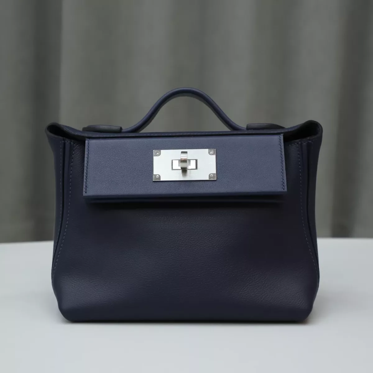 Bleu saphir Evercolor Kelly 24/24 Mini With phw