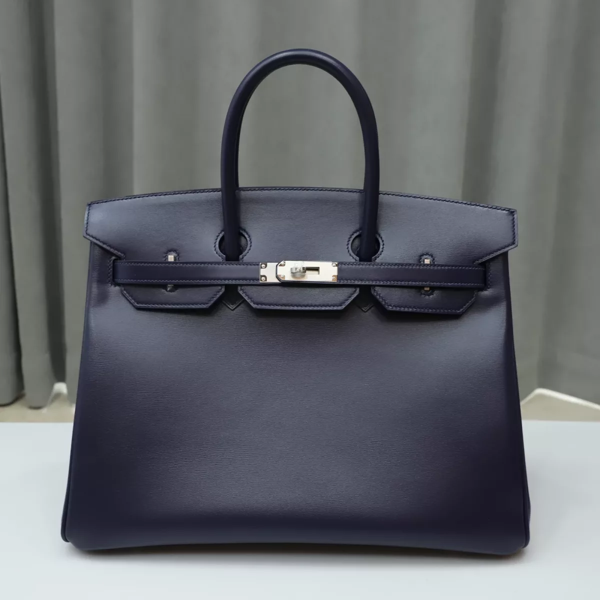 Bleu saphir BOX Birkin 35 with  PHW