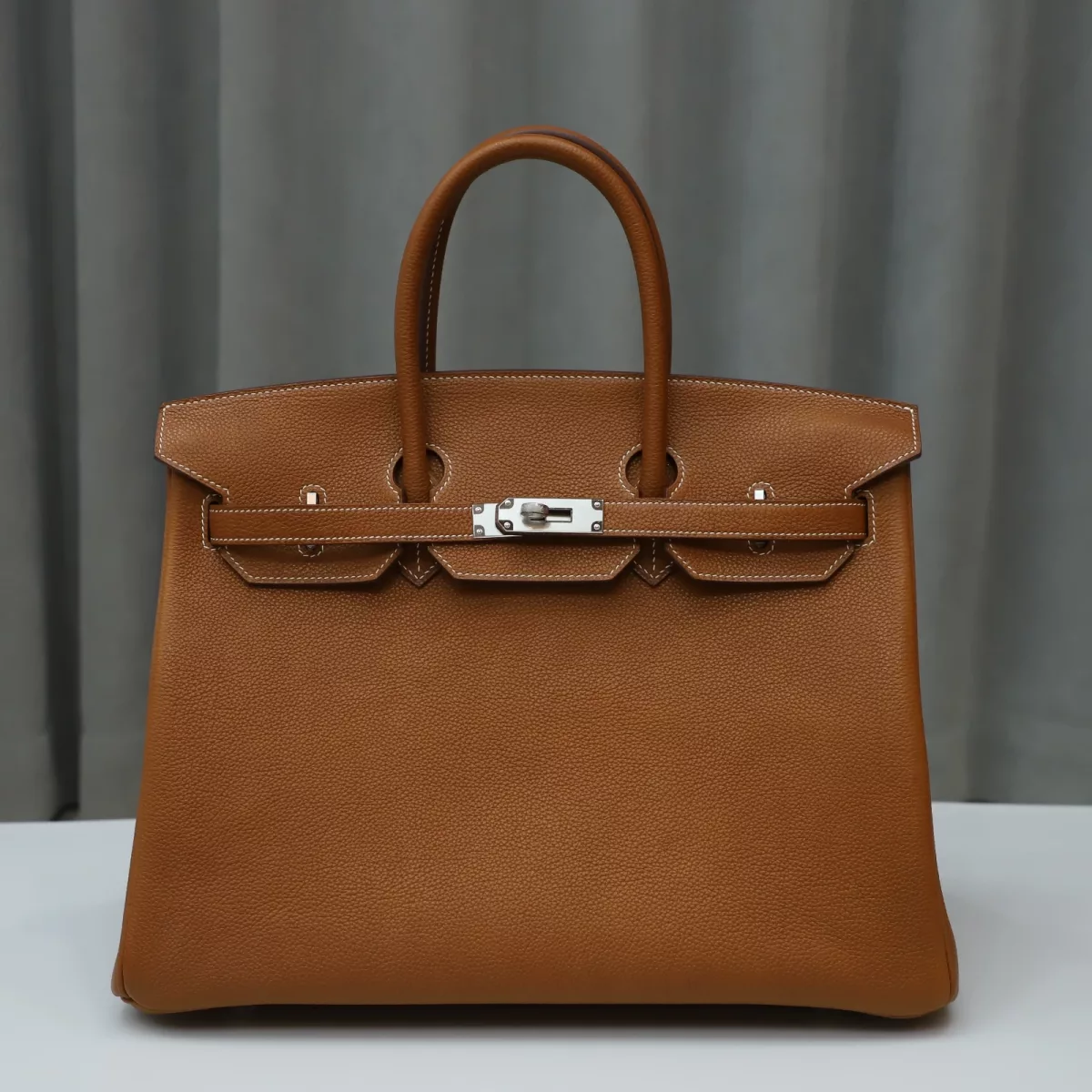 C37 GOLD barenia faubourg birkin 35 with phw