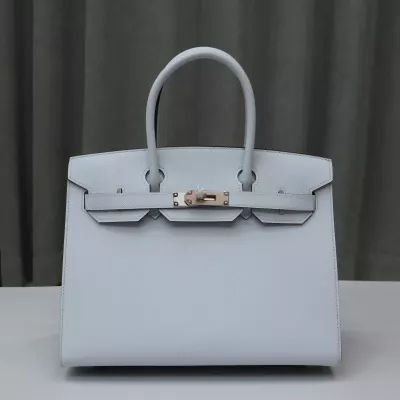 T0 Blue brume epsom birkin 30 sellier with phw