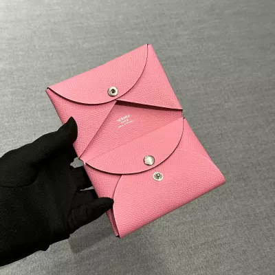 5P Bubblegum Calvi Duo card holder Epsom With Phw