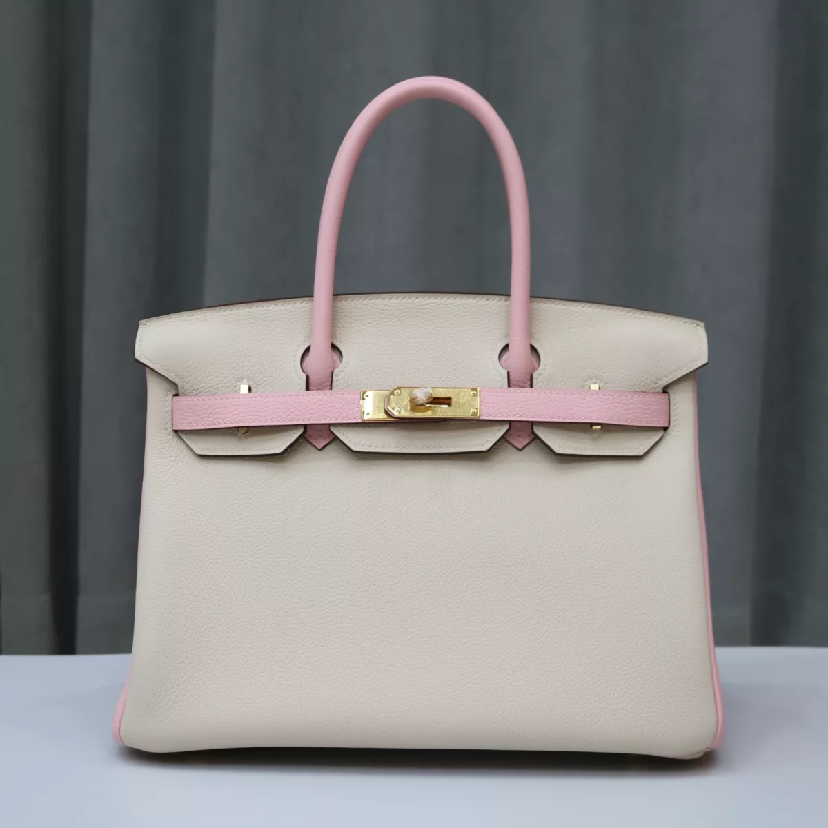 C10 Craie & 3Q Rose sakura Togo birkin30 with GHW