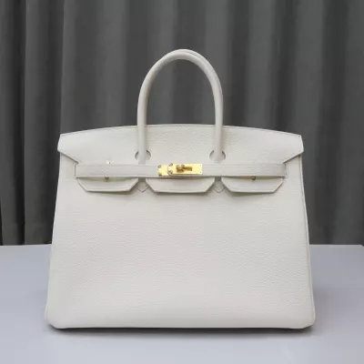 Blanc togo and 6R Kiwi interior birkin 35 with ghw