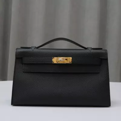 CK89 Nior Epsom Kelly Pochette With GHW