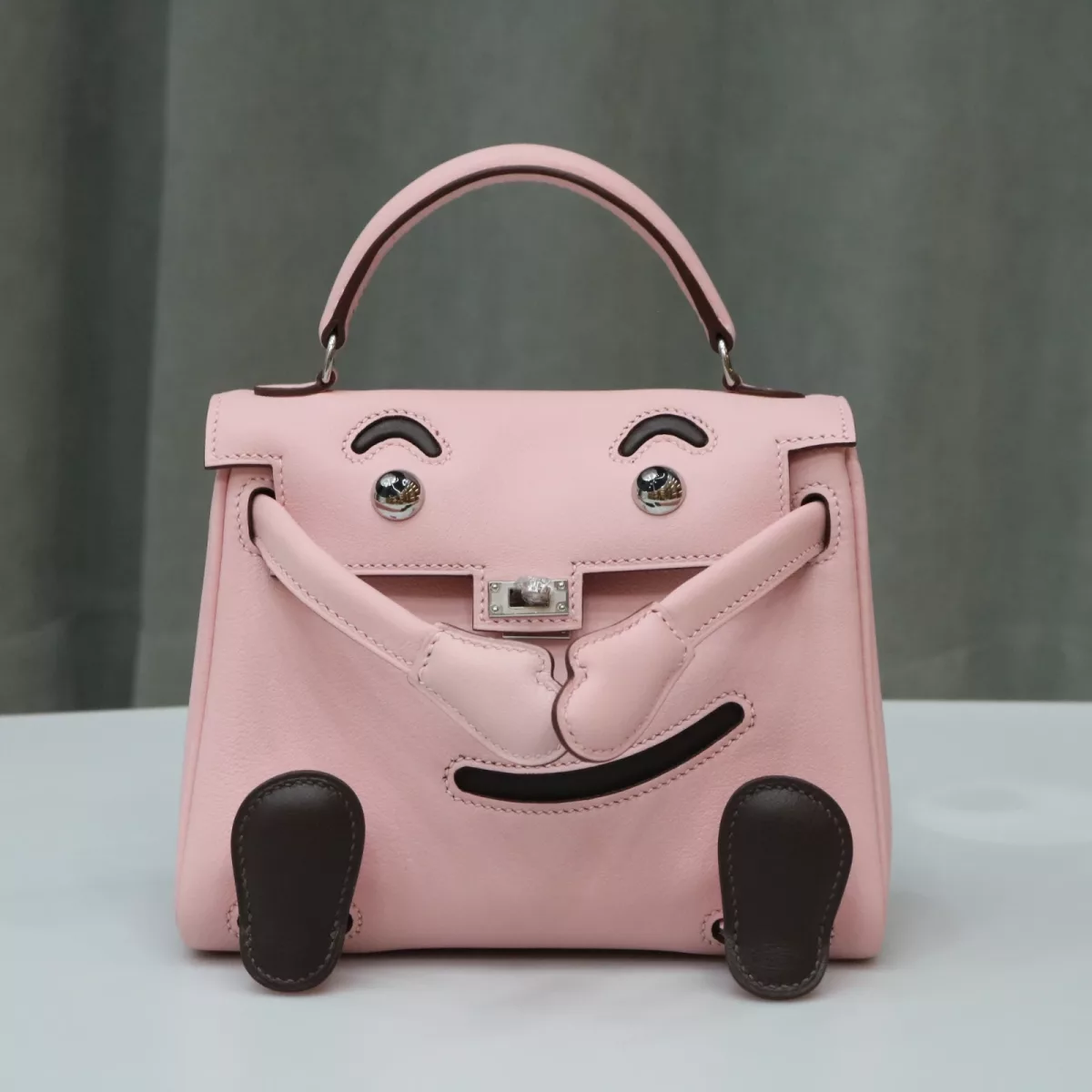 Hermes Kelly Doll Swift 3Q Rose Sakura /4A Caffe with PHW