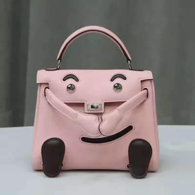 Hermes Kelly Doll Swift 3Q Rose Sakura /4A Caffe with PHW