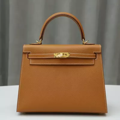 C37 GOLD epsom kelly 25 sellier with ghw