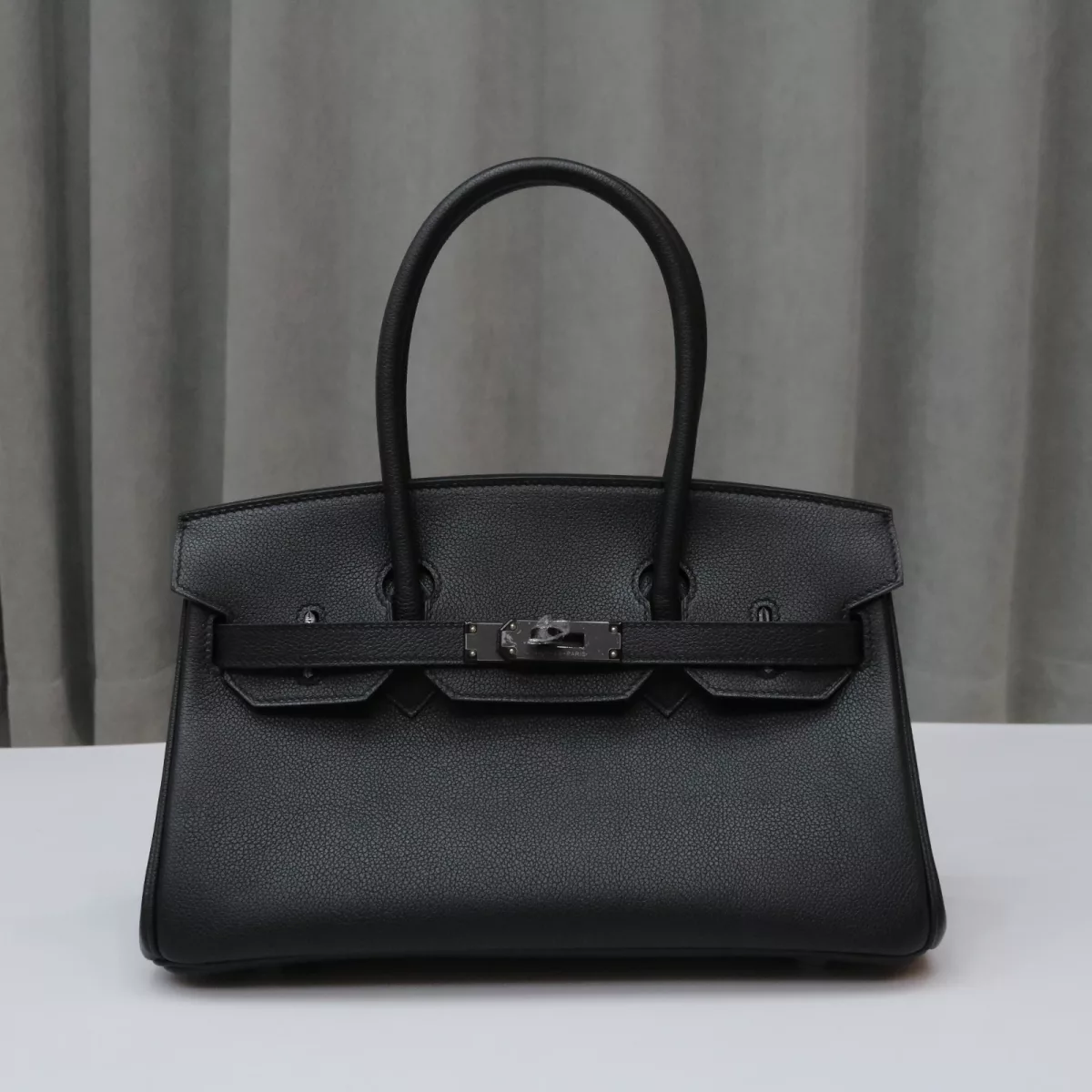 Hermes Shoulder Birkin Light 29 in Nior evercolor with so black hardware
