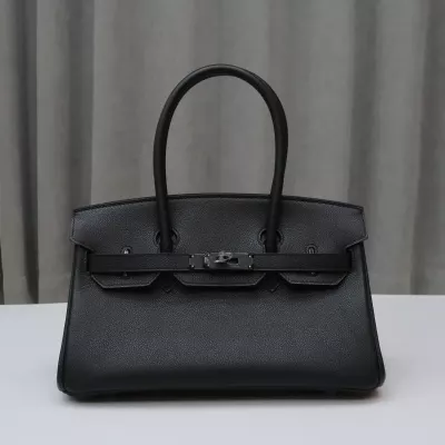 Hermes Shoulder Birkin Light 29 in Nior evercolor with so black hardware