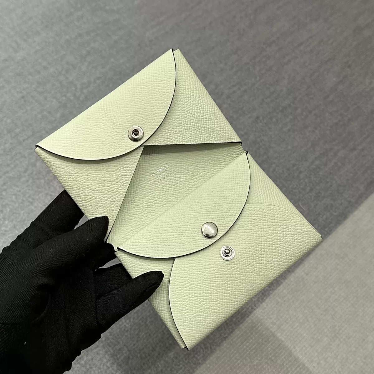 0S vert fizz Calvi Duo card holder Epsom With Phw
