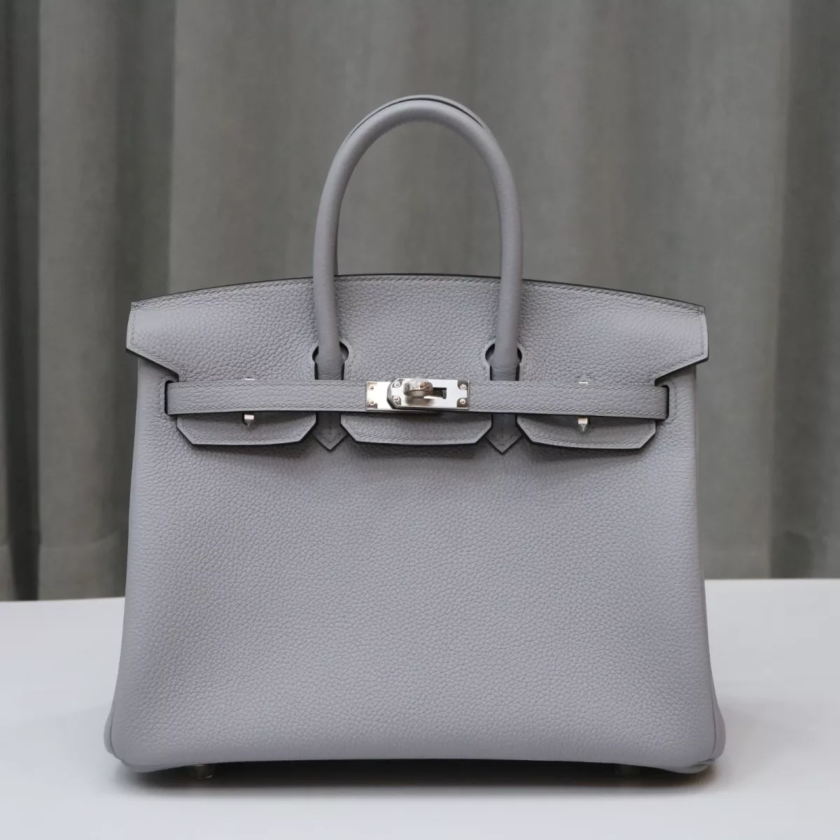 P0 Gris Pantin togo birkin 25 with PHW