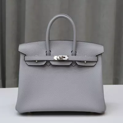 P0 Gris Pantin togo birkin 25 with PHW