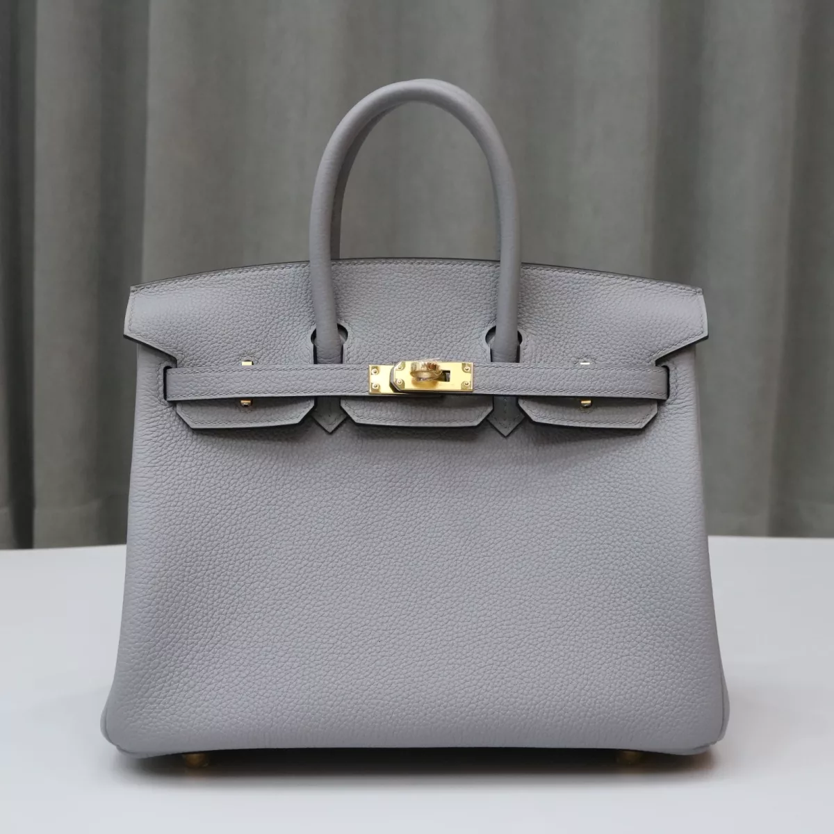 P0 Gris Pantin togo birkin 25 with GHW